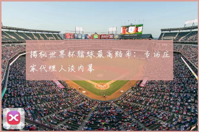 揭秘世界杯赌球最高赔率：专访庄家代理人谈内幕